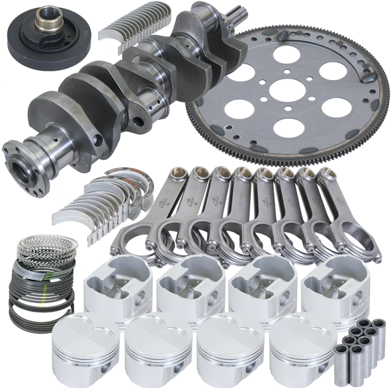 Eagle B42100030, Oldsmobile 455 4.250in Crank 6.735in H-Beam -5cc Flat Top 4.155in Pistons Balanced Assembly