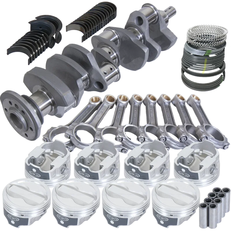 Eagle 62303060, Chevy 350 3.750in Crank 6.000in I-Beam Rods -18cc 4.060in Pistons Rotating Assembly