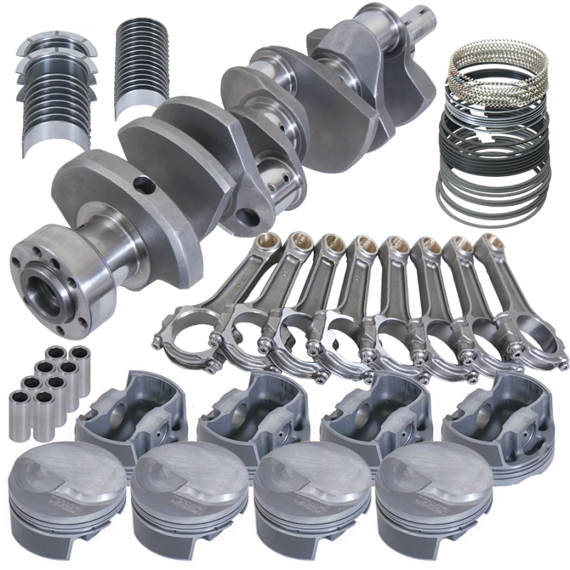 Eagle 18022L070, Chevy 454 1Pc 4.250in Crank 6.385in I-Beam Rods 18cc Dome 4.320in Pistons Rotating Assembly