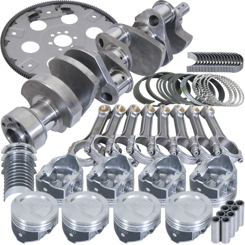 Eagle B13554L03068, Chevy LT1350 1Pc 3.750in Crank 5.700in I-Beam Rods 4.030in Pistons 168 Tooth FP Bal Assembly