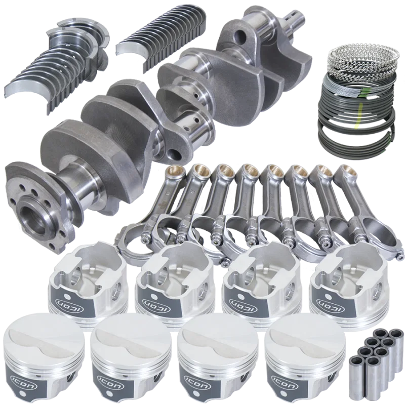 Eagle 13302030, Chevy 350 3.480in Crank 5.700in I-Beam Rods -3.7cc Flat Top 4.030in Pistons Rotating Assembly