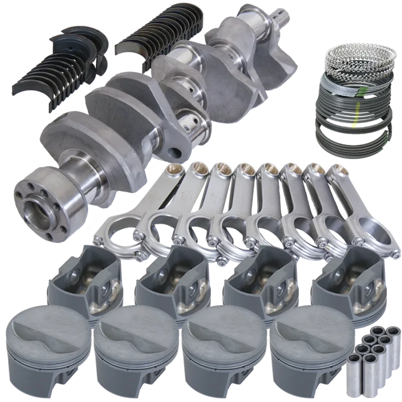 Eagle 12101040, Chevy LT1 350 1Pc 3.480in Crank 5.700in H-Beam -5cc Flat Top 4.040in Pistons Rotating Assembly