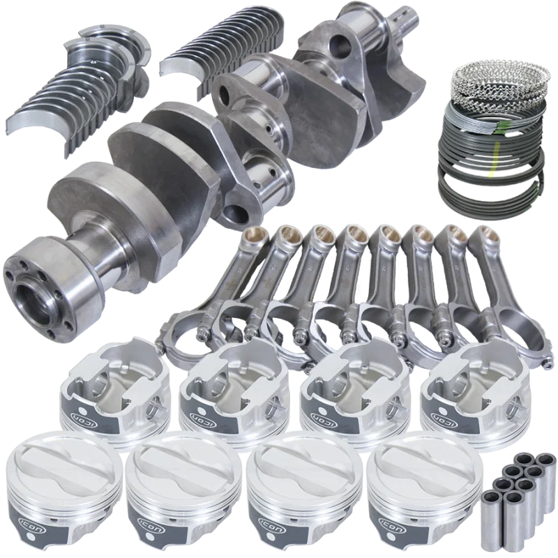 Eagle 13573L040, Chevy LT1350 1Pc 3.750in Crank 6.000in I-Beam Rods -18cc 4.040in Pistons Rotating Assembly