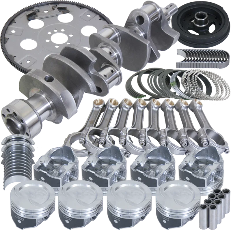Eagle B13004L00068, Chevy 350 1Pc 3.750in Crank 5.700in I-Beam Rod 4.000in Pistons 168 Tooth FP Balanced Assembly