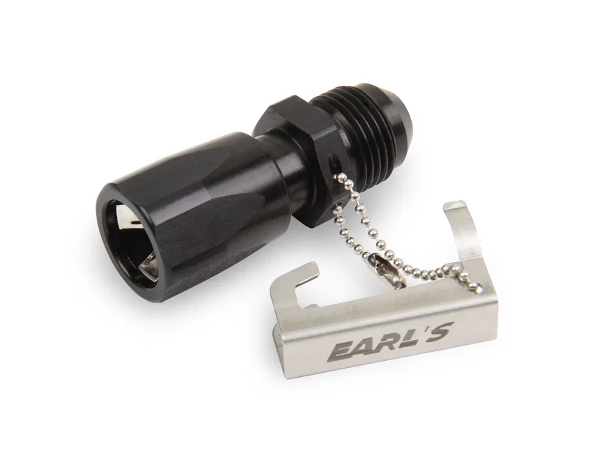 Earl's Performance AT991986ERL, O.E. Fuel Line EFI Quick Connect -8 to 3/8" - Black
