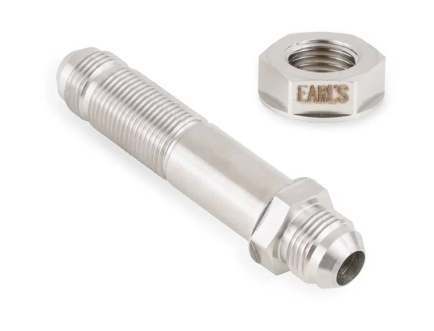Earl's Performance SS983508ERL, Straight -8 Bulkhead - Stainless Steel