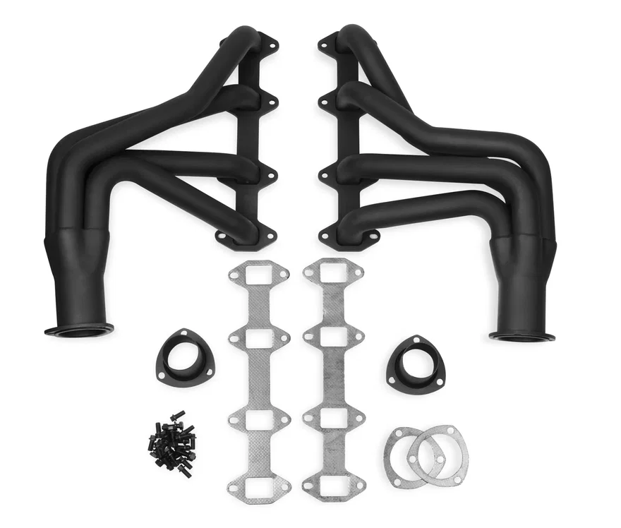 Long Tube Header - Black Paint for 1965-1974 Ford F-100 and F-250