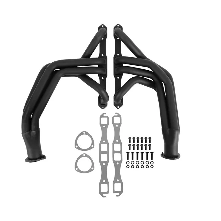 Long Tube Header - Black Paint for Dodge and Plymouth