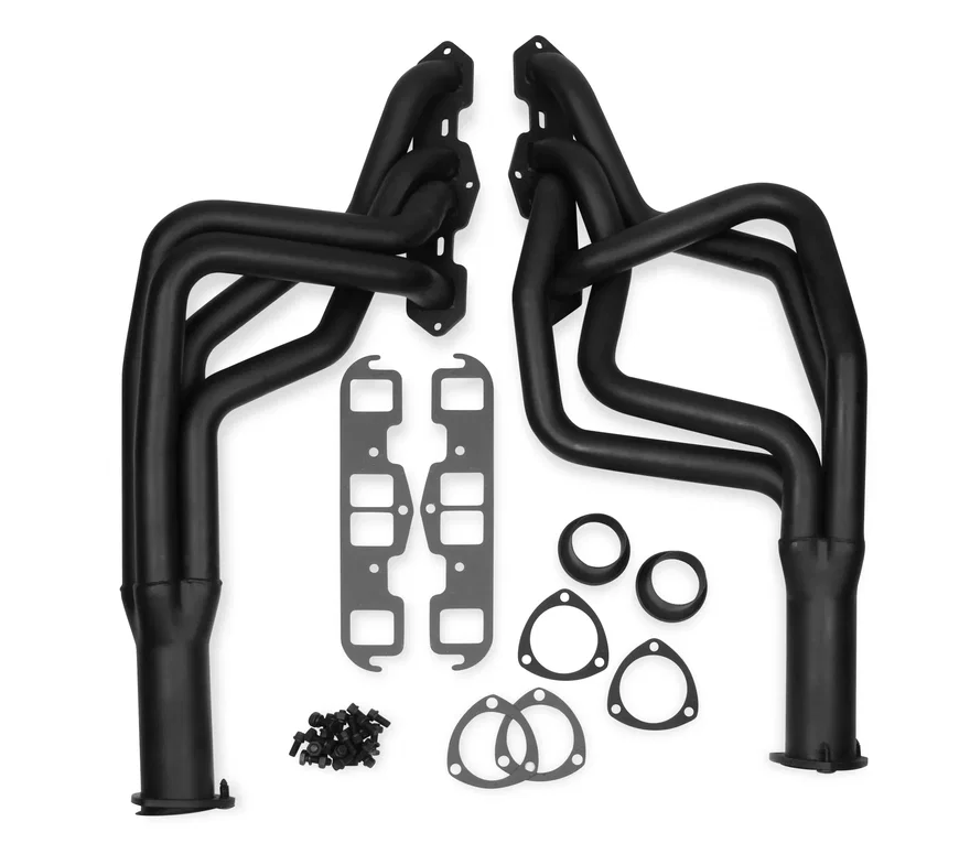 Long Tube Header - Black Paint for 1968-1974 Oldsmobile 442 and Cutlass