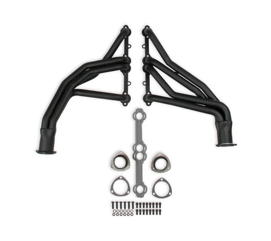 Long Tube Header - Black Paint for Chevrolet and GMC