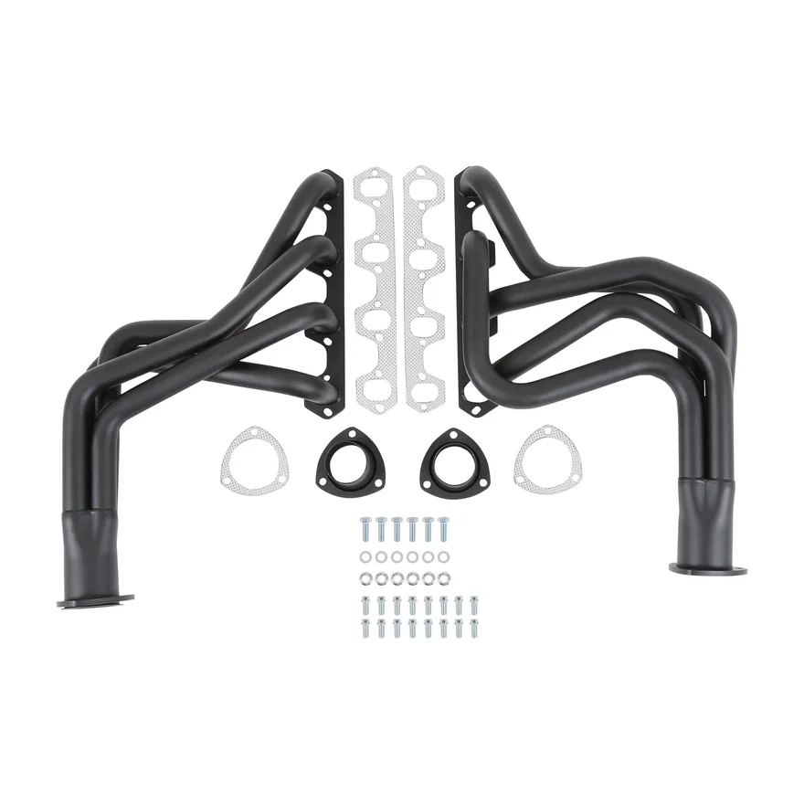 Long Tube Header - Black Paint for 1969-1974 Ford F-100