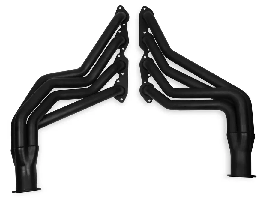 Long Tube Header - Black Paint for Chevrolet and GMC