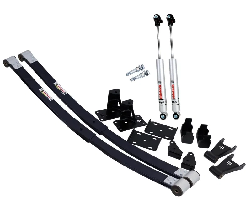 Ridetech 11364813, 73-87 Chevrolet C10 Composite Leaf Springs w/ RQ-S Shocks - 6in Drop - Rear