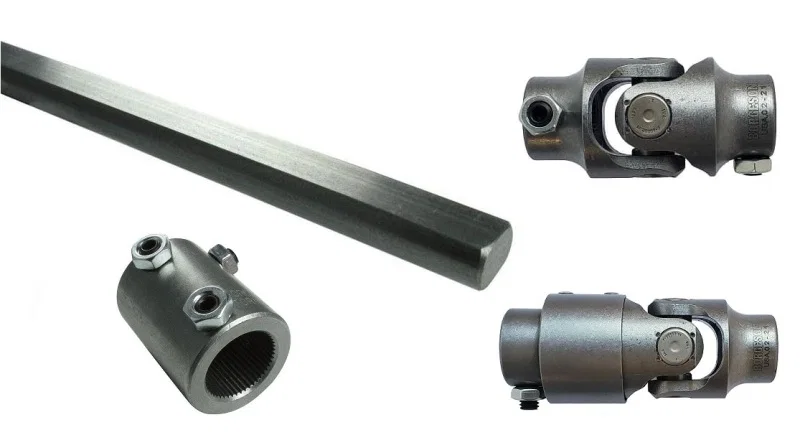 Ridetech 11009535, 70-78 GM F-Body Front Steering Column U-Joint Kit - 1in -48 Spline to 3/4in -36 Spline