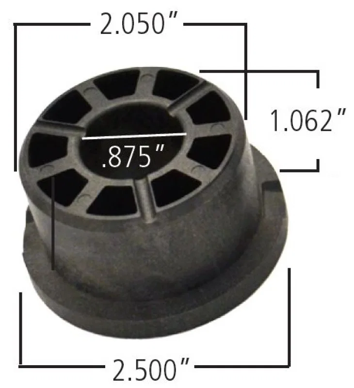 Ridetech 70010755, Delrin Control Arm Single Bushing 2.5in Large OD / 2.05in Small OD / .875in ID /1.312in OAL for Audi S4