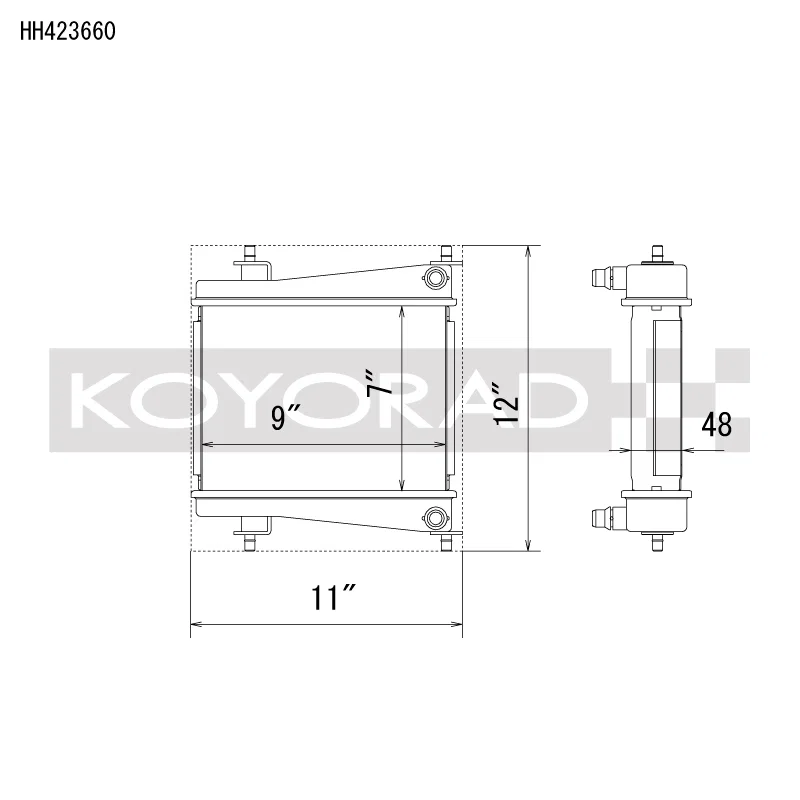 Koyo HH423660, 2020 Toyota Supra 3.0L Turbo Radiator