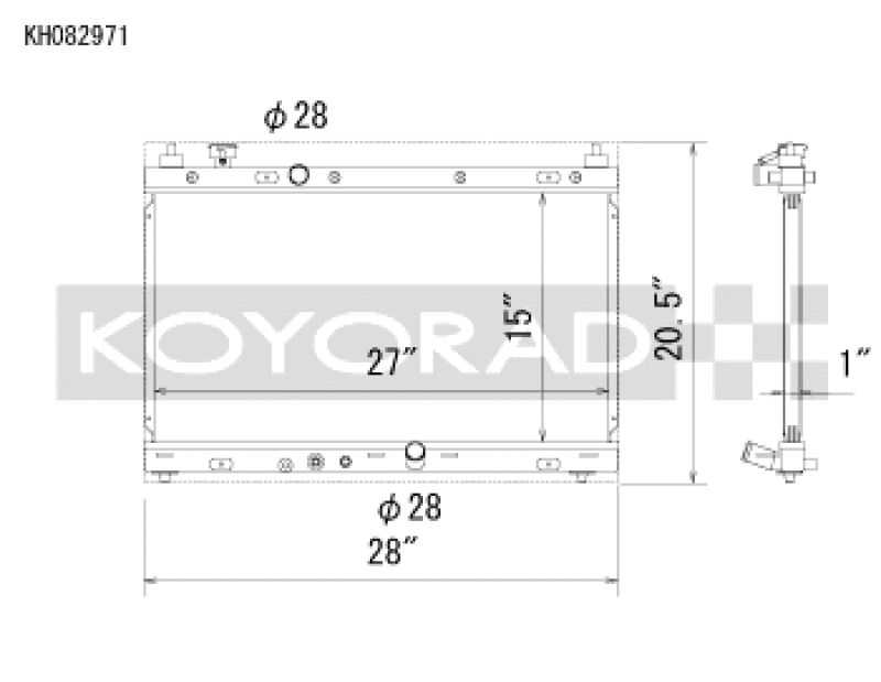 Koyo KH082971, 15-20 Honda Fit 1.5L Radiator