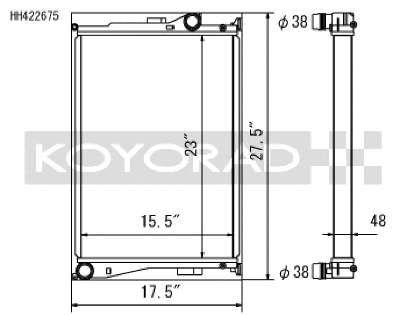 Koyo HH422675, 01-06 BMW E46 M3 3.2L I6 Radiator