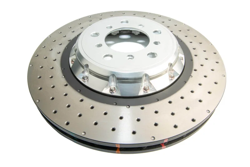 DBA DBA52280SLVXD, 1M (E82) (E90/92/93) 5000 Series Drilled Front Rotor for 2008-2012 BMW 1 Series M and M3