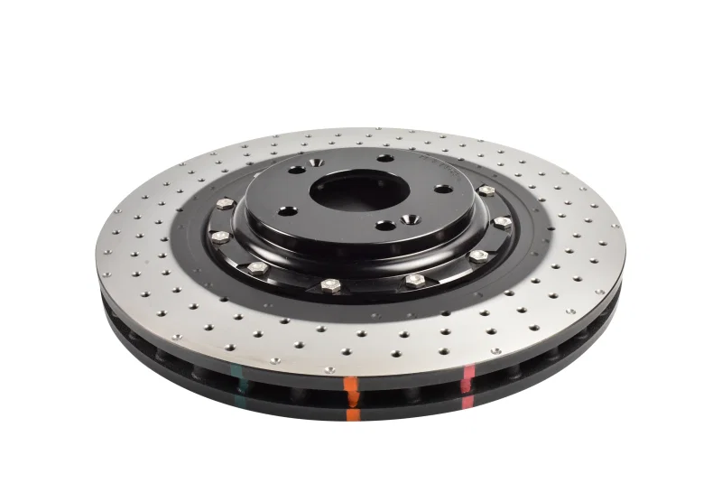 DBA DBA53148BLKXD, 22-23 Hyundai Kona N Front 5000 Series 2-Piece Drilled Rotor w/Black Hat