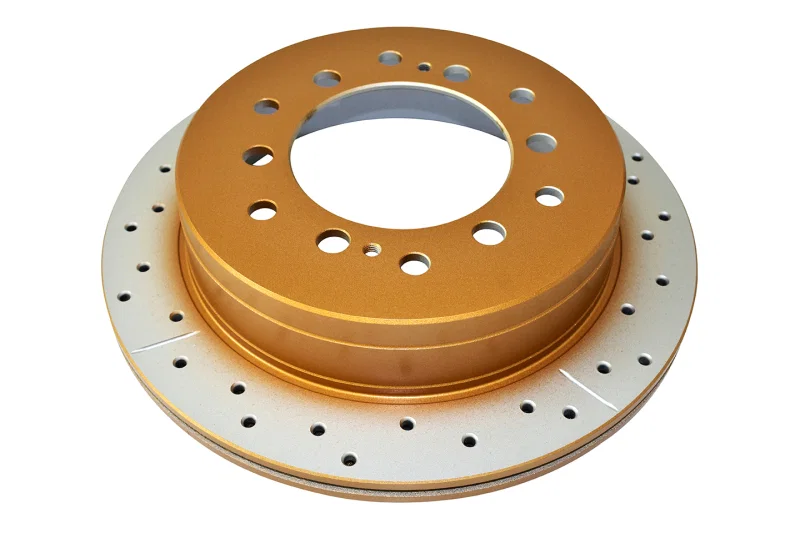 DBA DBA2737X, Rear Street Series Drilled Slotted Rotor w/Gold Hat for Toyota and Lexus
