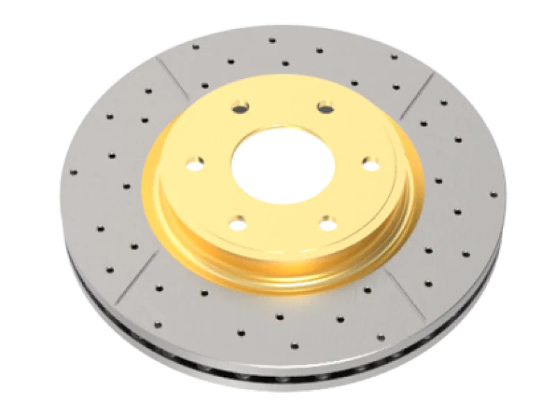 DBA DBA2051X, 99-04 Chevrolet Silverado 2500 6.0L (M/T) Rear Drill & Slot Street Series Rotor (w/Gold Hat)