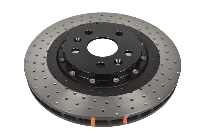 DBA DBA53928BLKXD, 2020+ Chevrolet Corvette C8 Z51 Front 2-Piece Cross Drilled 5000 Series Rotor