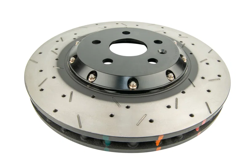DBA DBA52604BLKXS, V8 SS Front Drilled Slotted 5000 Series 2 Piece Rotor Assembled w/ Black Hat for Chevrolet and Pontiac