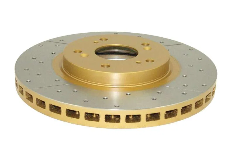 DBA DBA2510X, Front Street Series Drilled Slotted Rotor w/Gold Hat for Acura and Honda