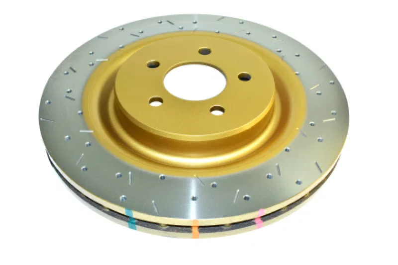 DBA DBA43003SLVXD, 14-17 Audi RS7 Rear T3 Silver Hat Cross Drilled & Dimpled 4000 Series Rotor