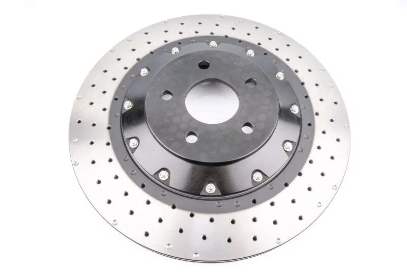 DBA DBA52968BLKXD, 16-18 Ford Focus RS Front 5000 Series 2-Piece Drilled Rotor w/Black Hat