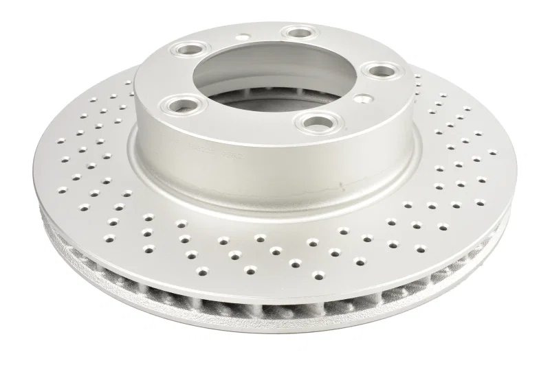 DBA DBA3602OEXR, Boxster S (w/Iron Rotor) Coupe Front Right En-Shield OE Drilled Rotor for 2006-2008 Porsche Cayman