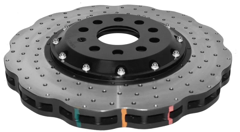 DBA DBA52830WBLKXD, Front 5000 Series Drilled Rotor w/Black Hat for Volkswagen and Audi