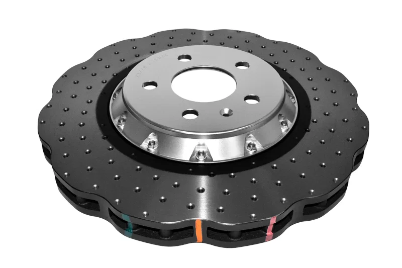 DBA DBA52832WSLVXD, (w/345mm Front Rotor) Front 5000 Series Cross Drilled Rotor w/Silver Hat for Audi and Porsche