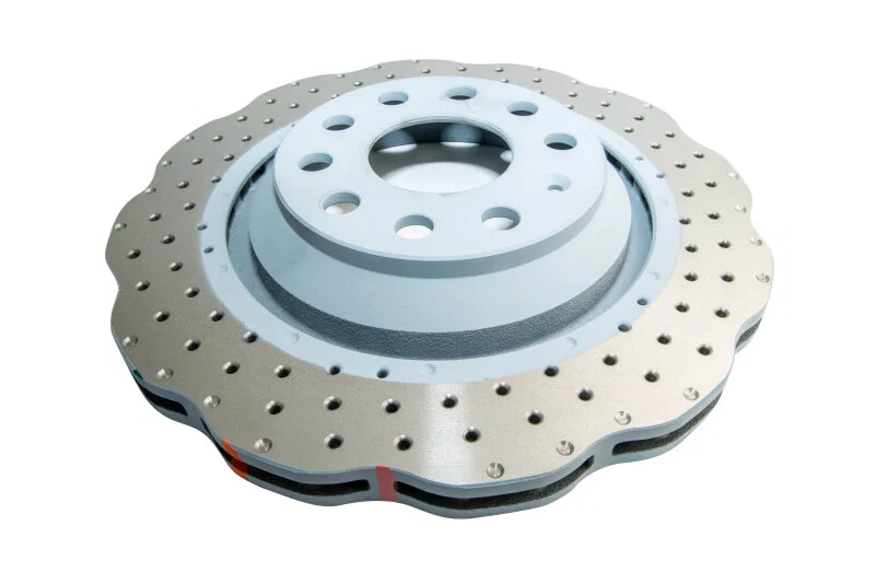 DBA DBA42809WSLVXD, (w/Perf Pkg 310mm Rear Disc) Rear 4000 Series Drilled Wavy Rotor w/Slv Hat for Volkswagen and Audi