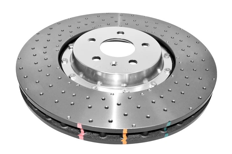 DBA DBA52774SLVXD, Front Slotted 5000 Series 2 Piece Rotor Assembled w/ Silver Hat Drill/Dimp for 2011-2018 Audi A8 Quattro and SQ5