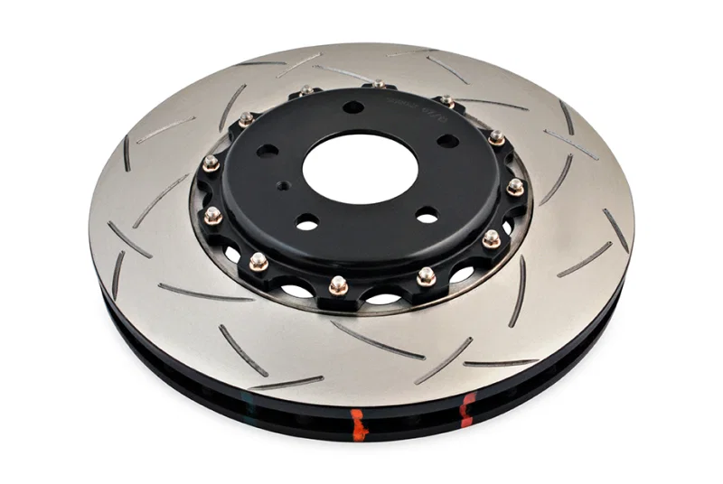 DBA DBA5600BLKS, Brembo Front Slotted 5000 Series 2 Piece Rotor Assembled w/ Black Hat for 2003-2008 INFINITI G35 and Nissan 350Z