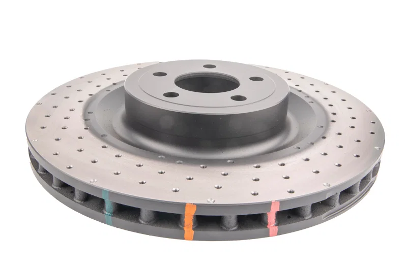 DBA DBA42166XD, (w/GT Performance Package/Brembo Brakes) Front 4000 Series Drilled Rotor for 2015-2018 Ford Mustang