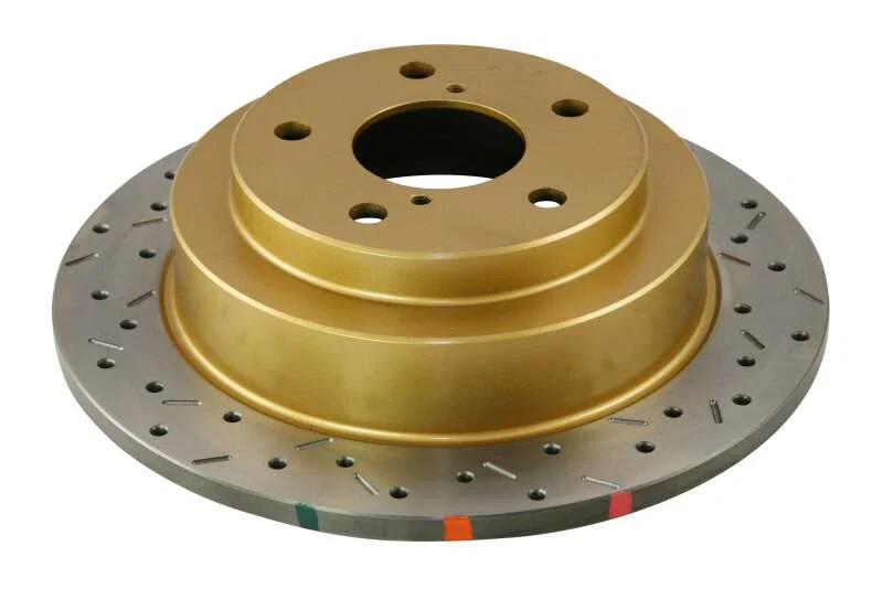 DBA DBA4644XS, 02-06 WRX 2.5L RS Rear Drilled Slotted 4000 Series Rotor for Subaru and Saab