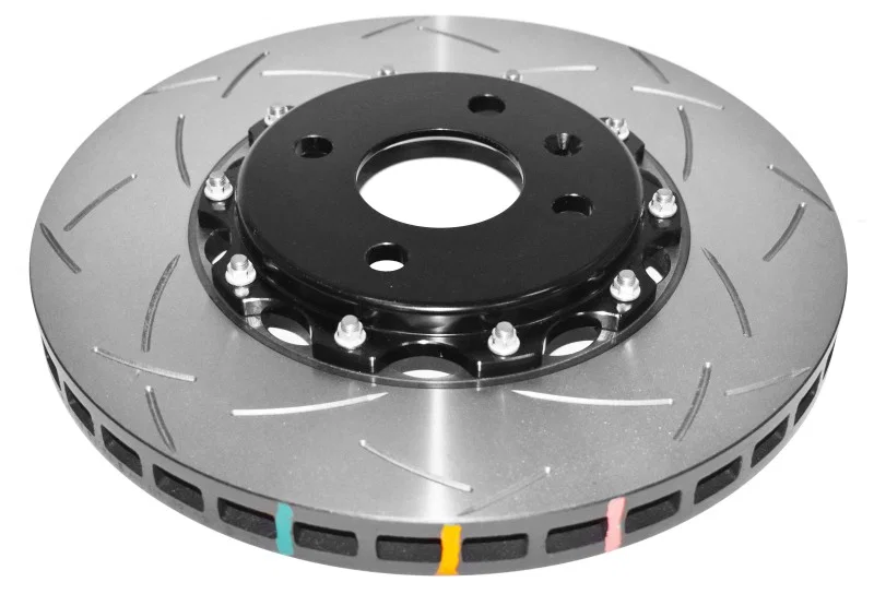 DBA DBA52358BLKS, 2012 Lotus Exige Front Slotted 5000 Series 2 Piece Rotor Assembled w/ Black Hat