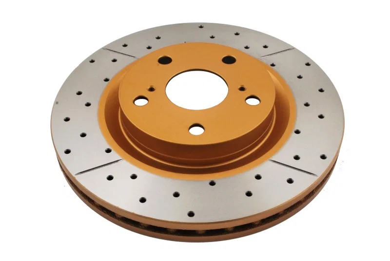 DBA DBA2709X, Front Street Series Drilled Slotted Rotor w/Gold Hat for 11 vehicles