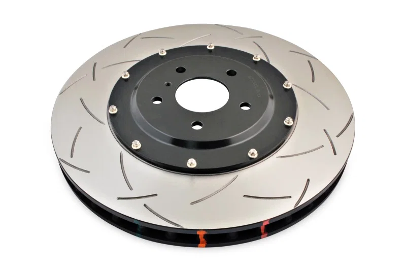 DBA DBA52320BLKS, R-35 Front Slotted 5000 Series 2 Piece Rotor Assembled w/ Black Hat for 2009-2011 Nissan GT-R