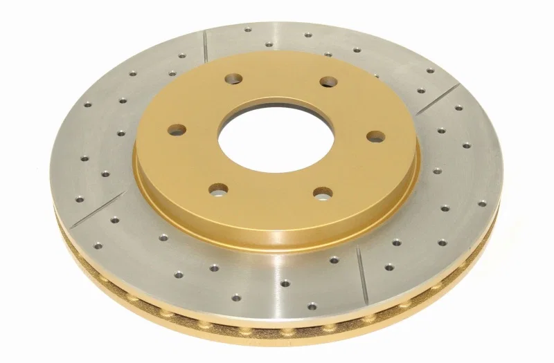 DBA DBA2306X, Front Street Series Drilled Slotted Rotor w/Gold Hat for Nissan and INFINITI