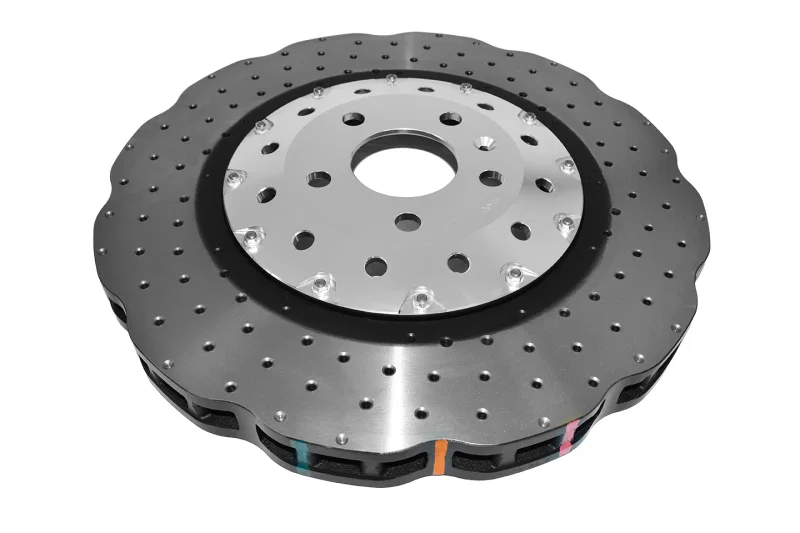 DBA DBA53002WSLVXD, (w/Iron Rotors) Front 5000 Series Cross Drilled Rotor w/Silver Hat for 2017 Audi RS7