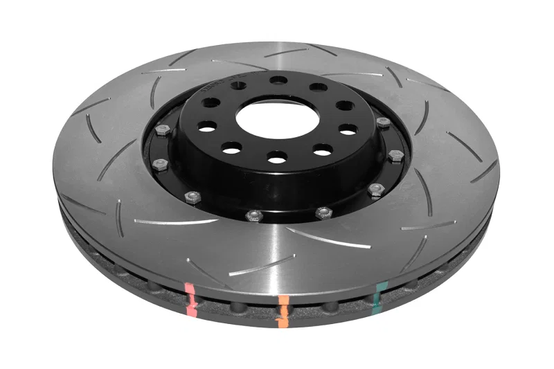 DBA DBA52808V2BLKS, Golf R Front 5000 Series Slotted Rotor w/Black Hat for Volkswagen