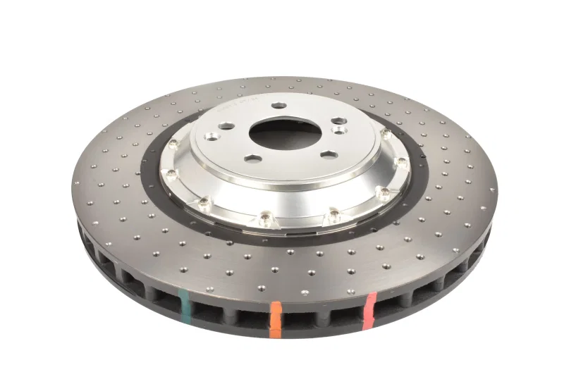 DBA DBA53884SLVXD, 16-21 Mercedes-Benz C63 S AMG 5000 Series Drilled & Dimpled Front Brake Rotor w/Anodized Hat