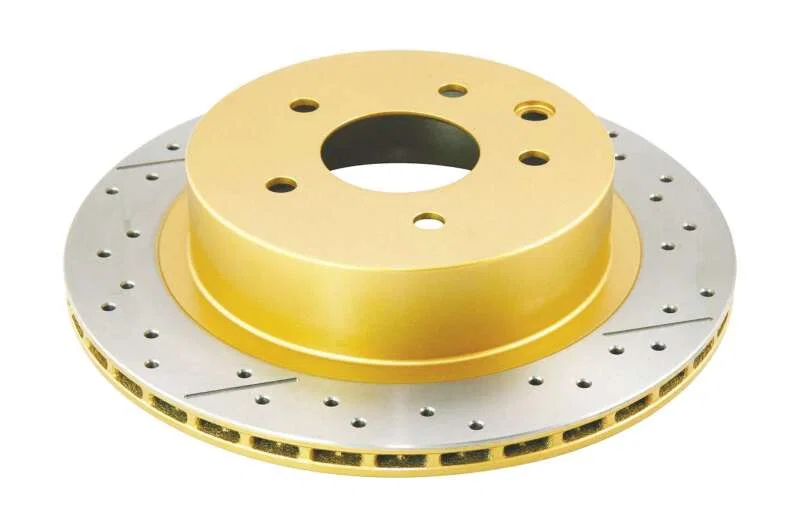 DBA DBA574X, Standard Brakes Rear Street Series Drilled Slotted Rotor w/Gold Hat for Nissan and INFINITI
