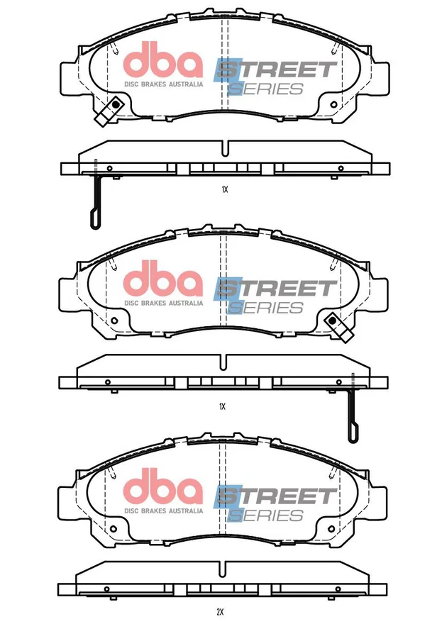 DBA DB15051SS, 19-25 Toyota Hiace Front Street Series Brake Pads