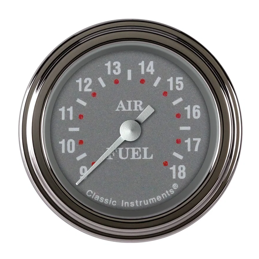 Classic Instruments SG194SLF, Silver Gray 2-1/8" Air Fuel Ratio Gauge