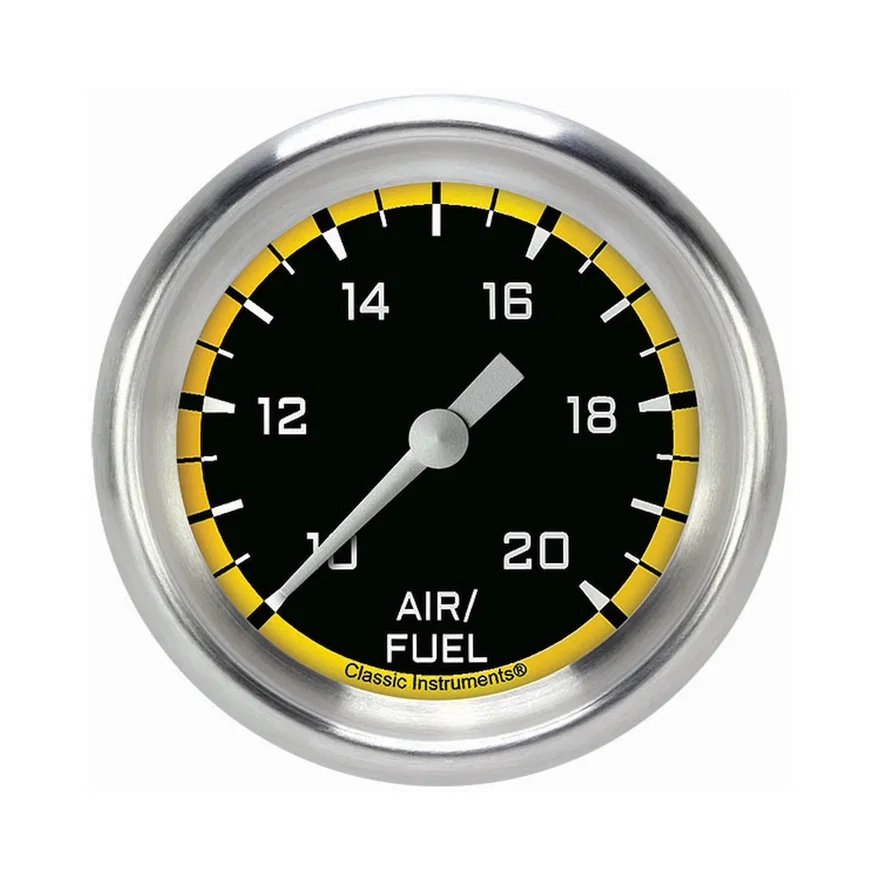 Classic Instruments AX394YAPF, Autocross Yellow 2-5/8" Air Fuel Ratio Gauge